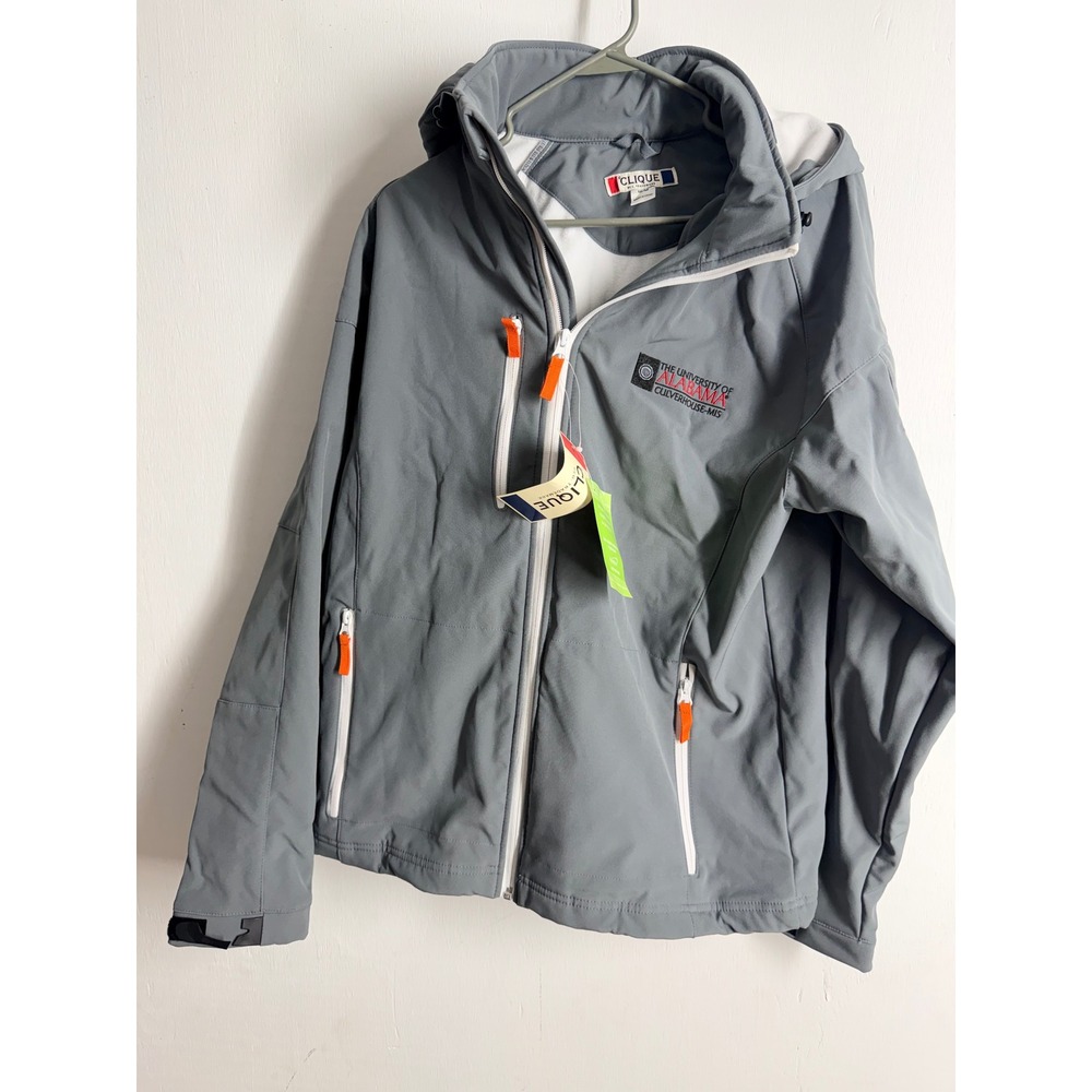 Clique University of Alabama Culverhouse MIS Softshell Jacket Gray Mens Medium